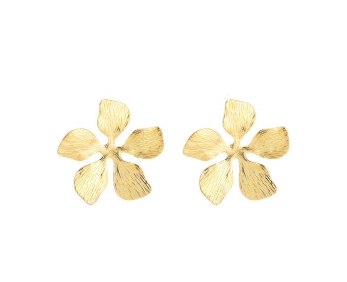 Big flower studs