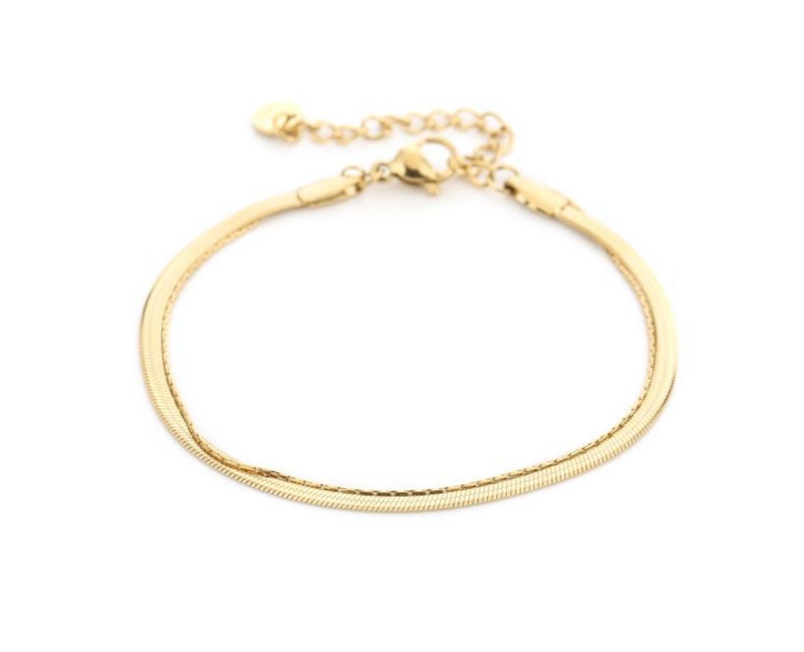 Duo Fine bracelet gold