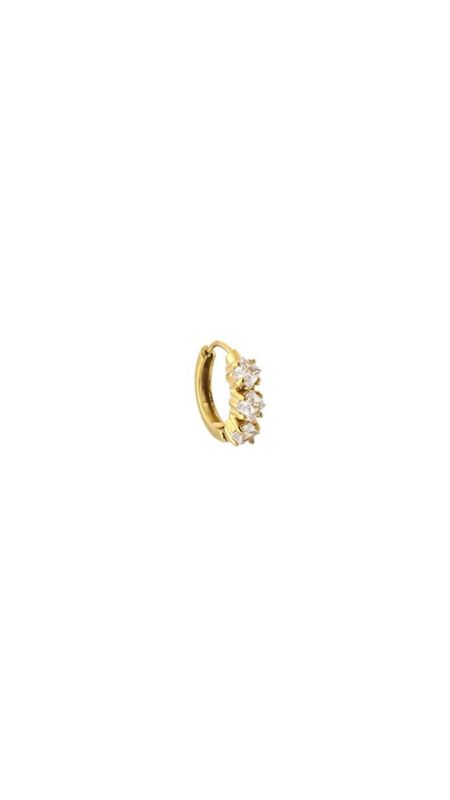 One piece Zirkonia Earring gold
