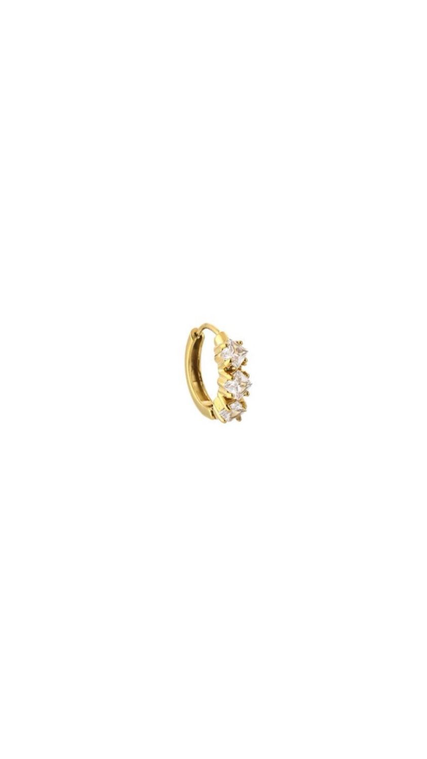 One piece Zirkonia Earring gold