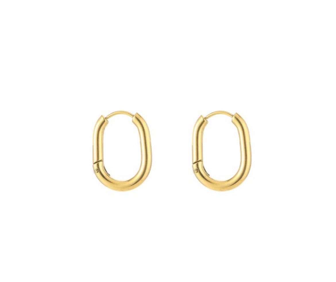 Oval Earrings gold