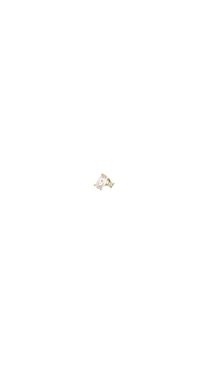 One piece sparkle stud gold