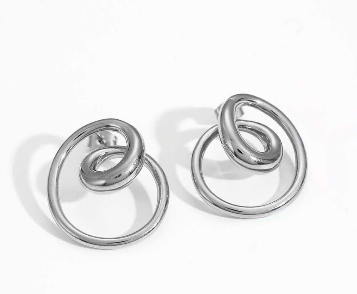 Halo twist Earrings Silver