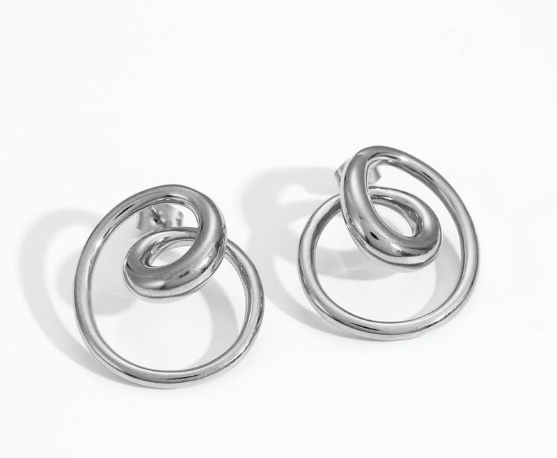 Halo twist Earrings Silver