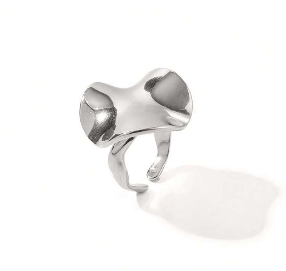 One size ring Atlas Silver