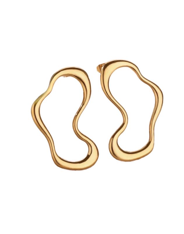 Aura loop Earrings gold