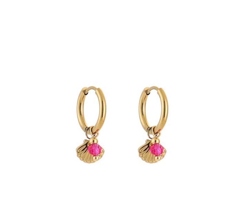 Seashell pink hoops