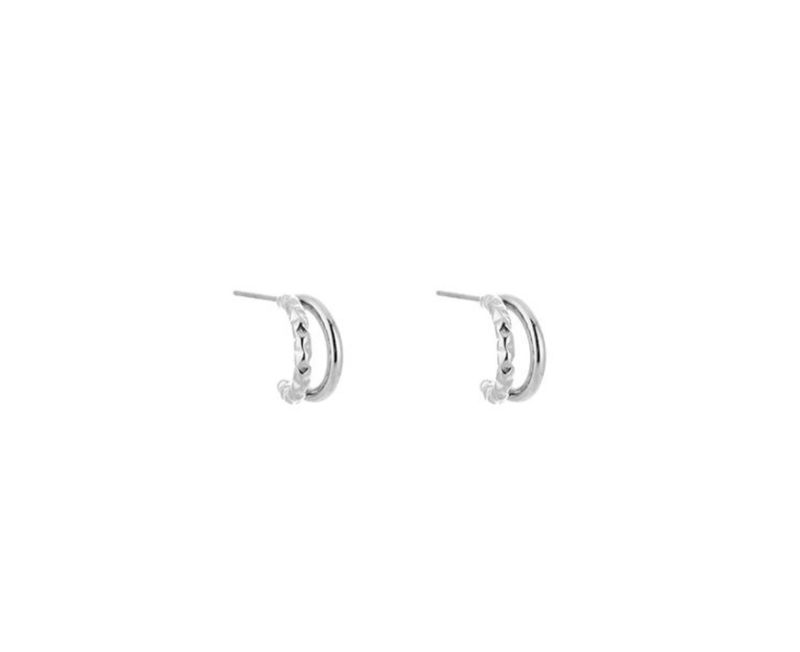 Duo hoop Silver