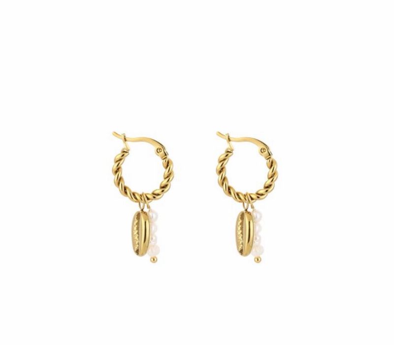 Seashell Glow hoops