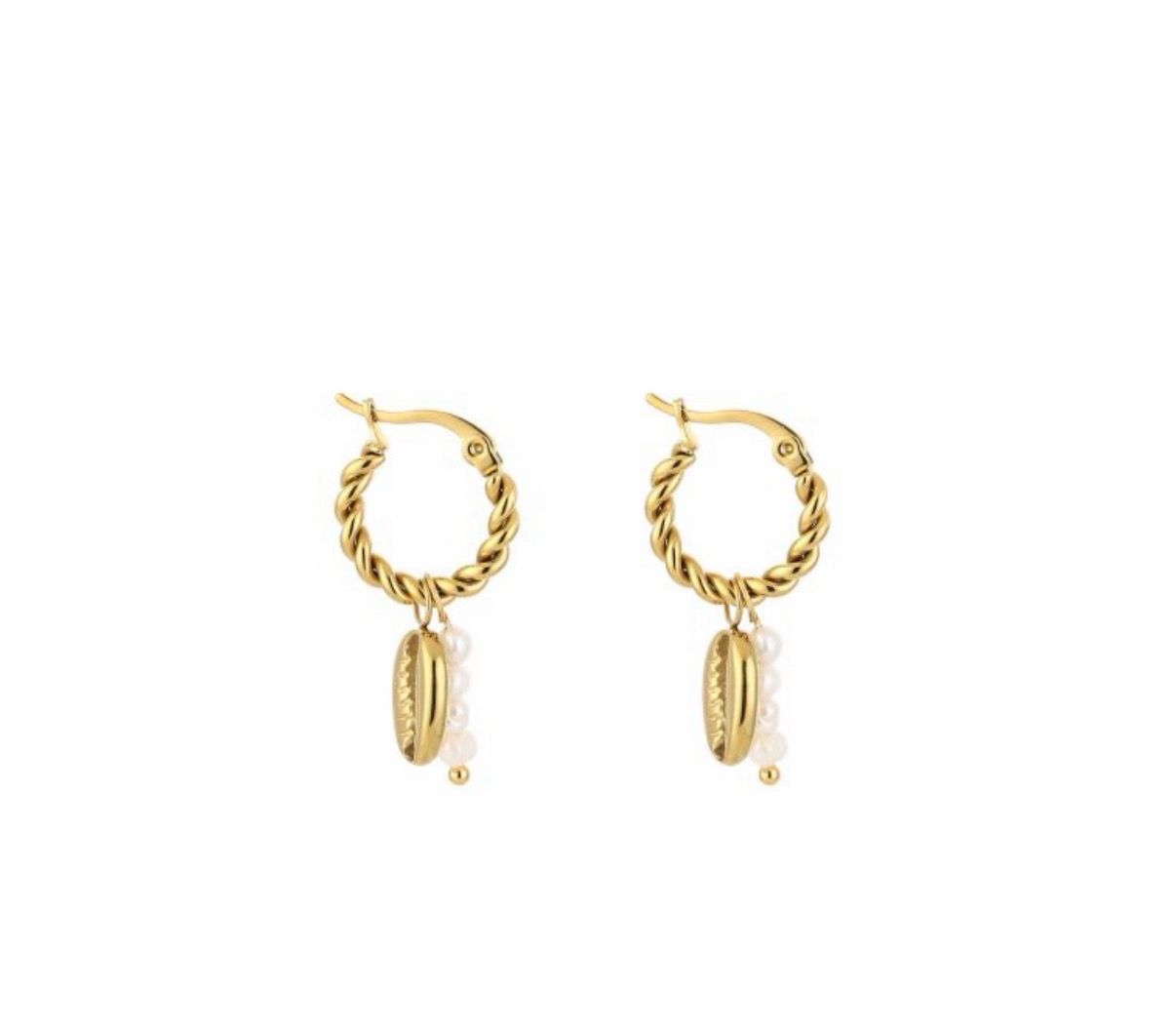 Seashell Glow hoops
