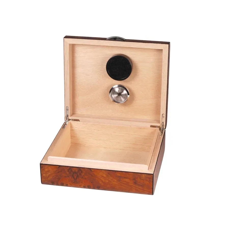 Humidor Wurzelholzdekor Ulme matt für ca. 20-25 Zigarren
