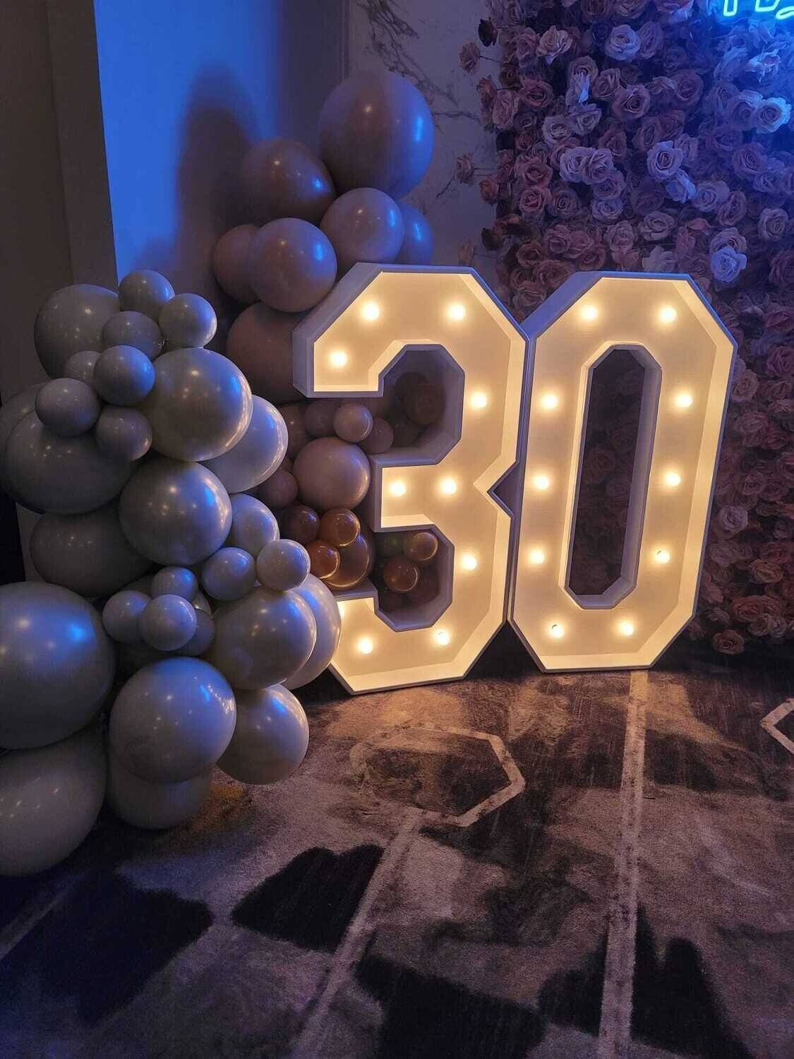 Marquee Numbers 30
