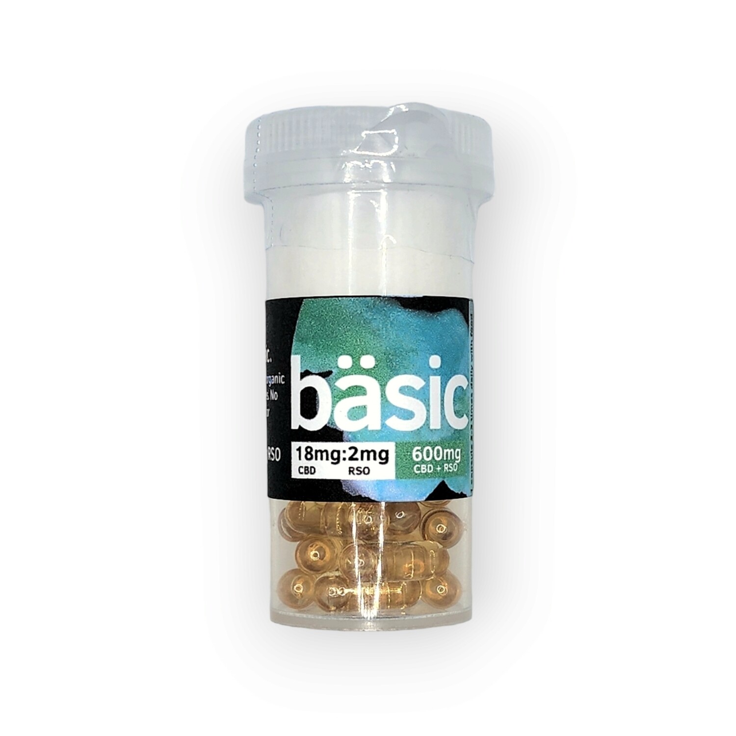 bäsic CBD/RSO Capsules 600mg 18:2
