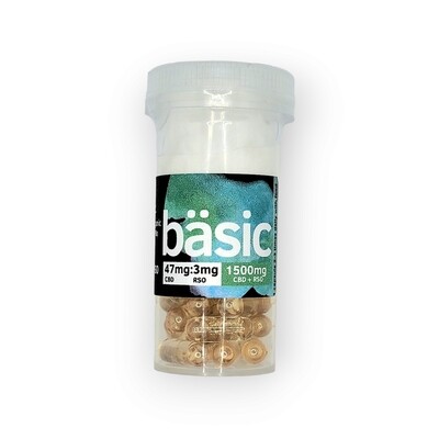 bäsic CBD/RSO Capsules 1500mg 47:3