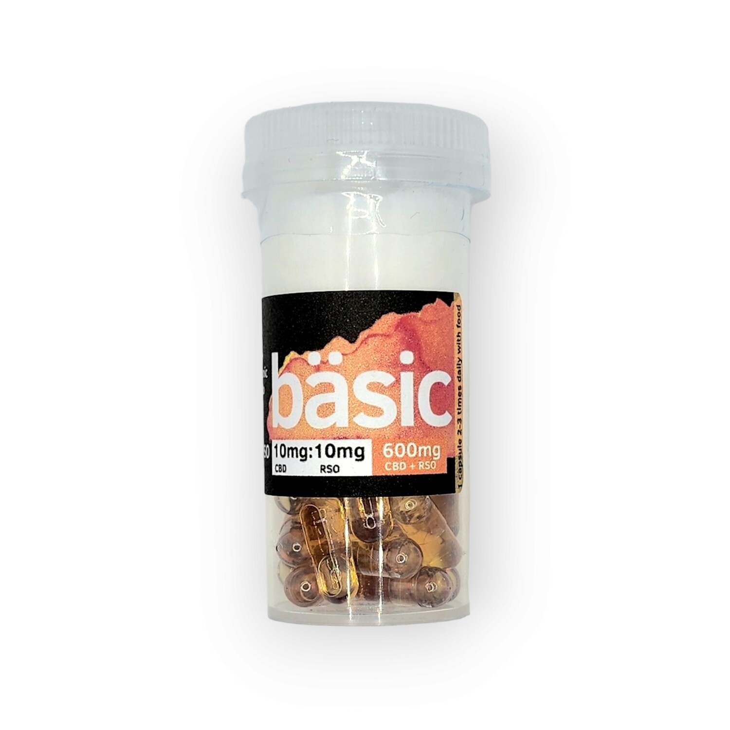 bäsic CBD/RSO Capsules 600mg 10:10