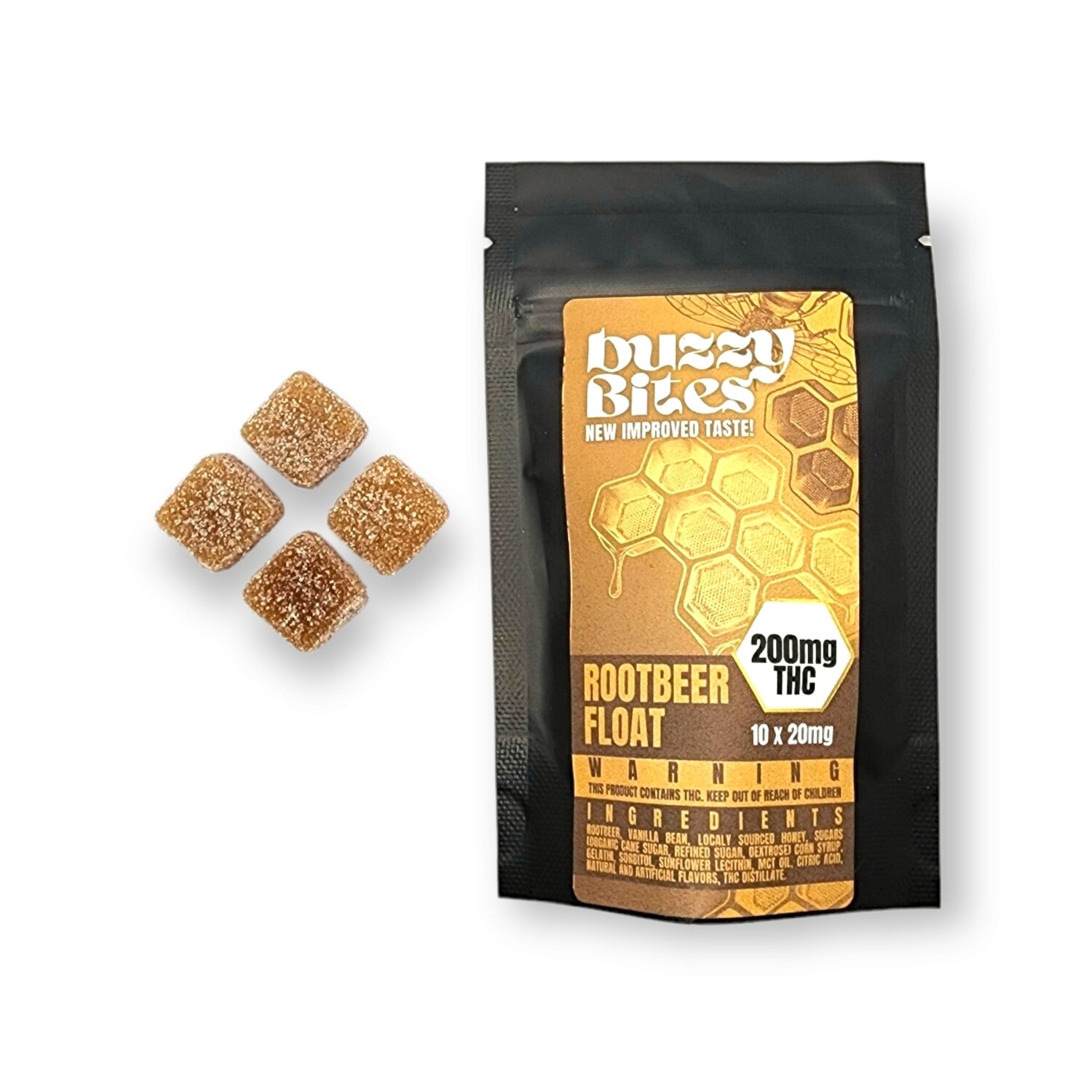 Buzzy Bites 200mg Rootbeer Float