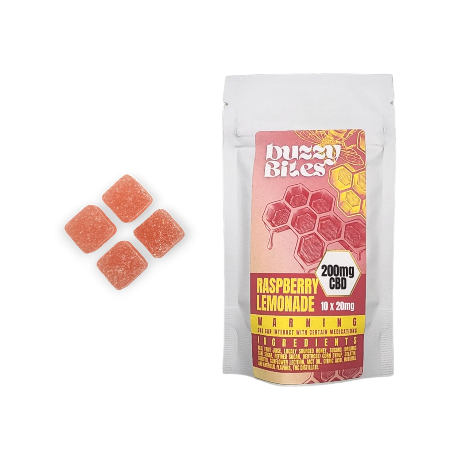 Buzzy Bite 200mg CBD Raspberry Lemonade