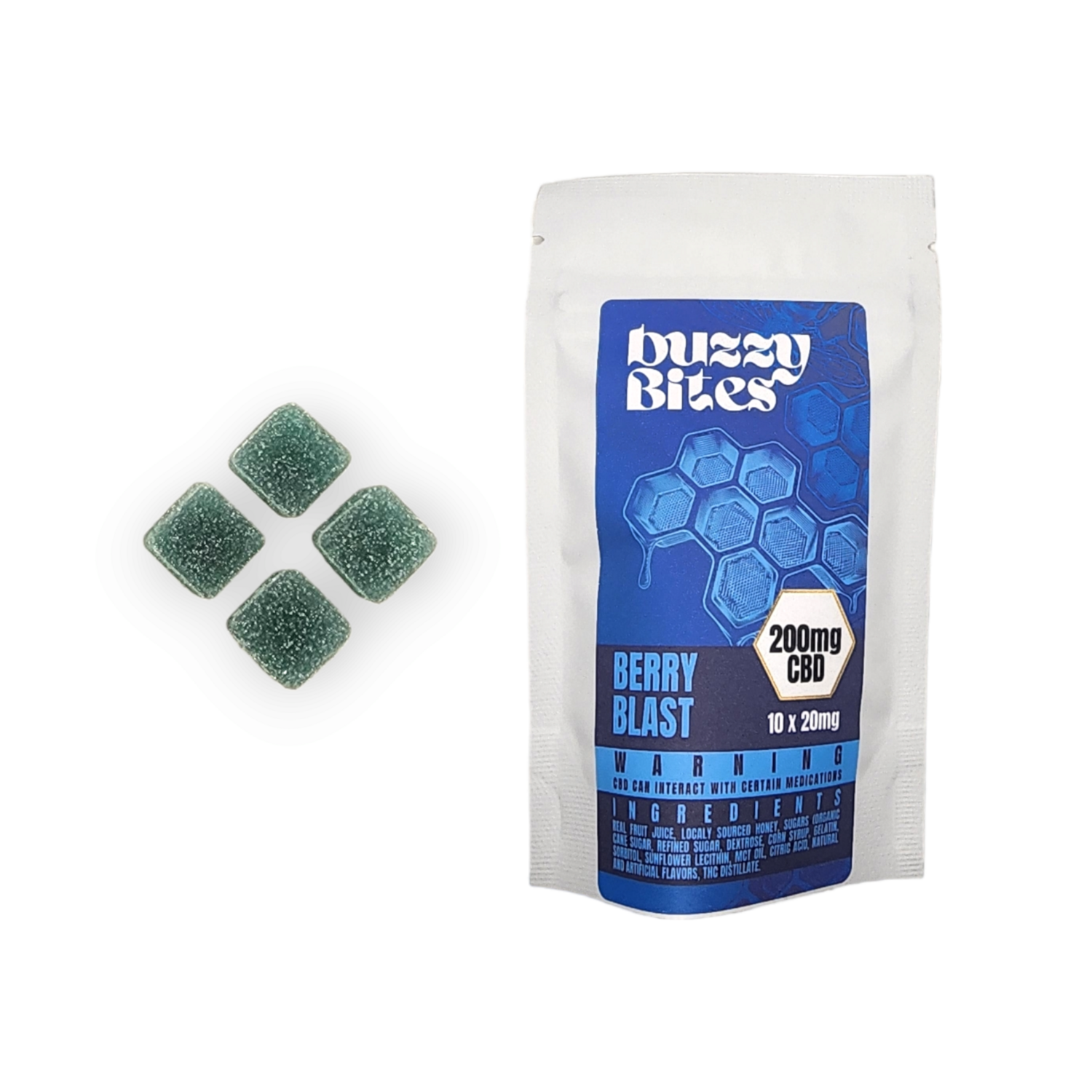 Buzzy Bite 200mg CBD Berry Blast