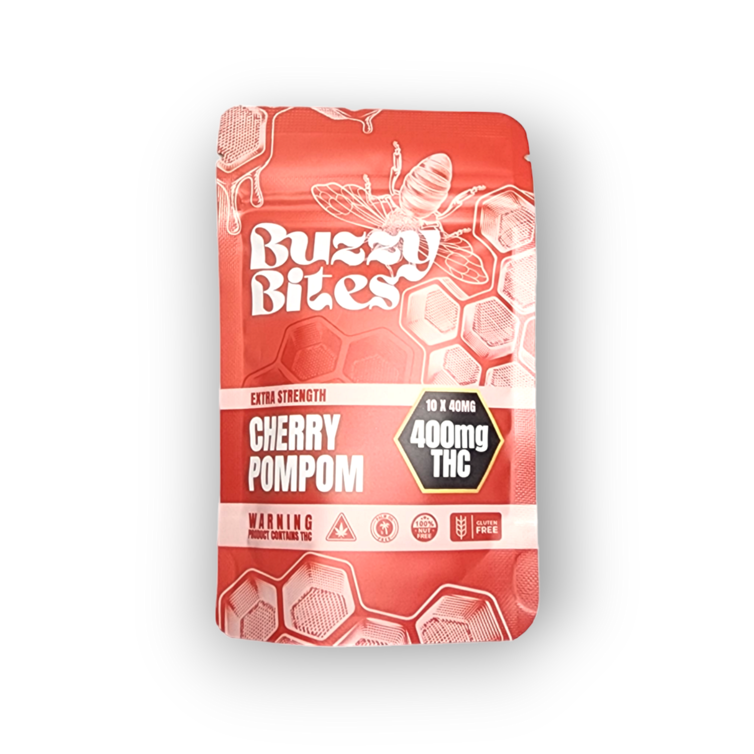 Buzzy Bites 400mg Cherry Pompom