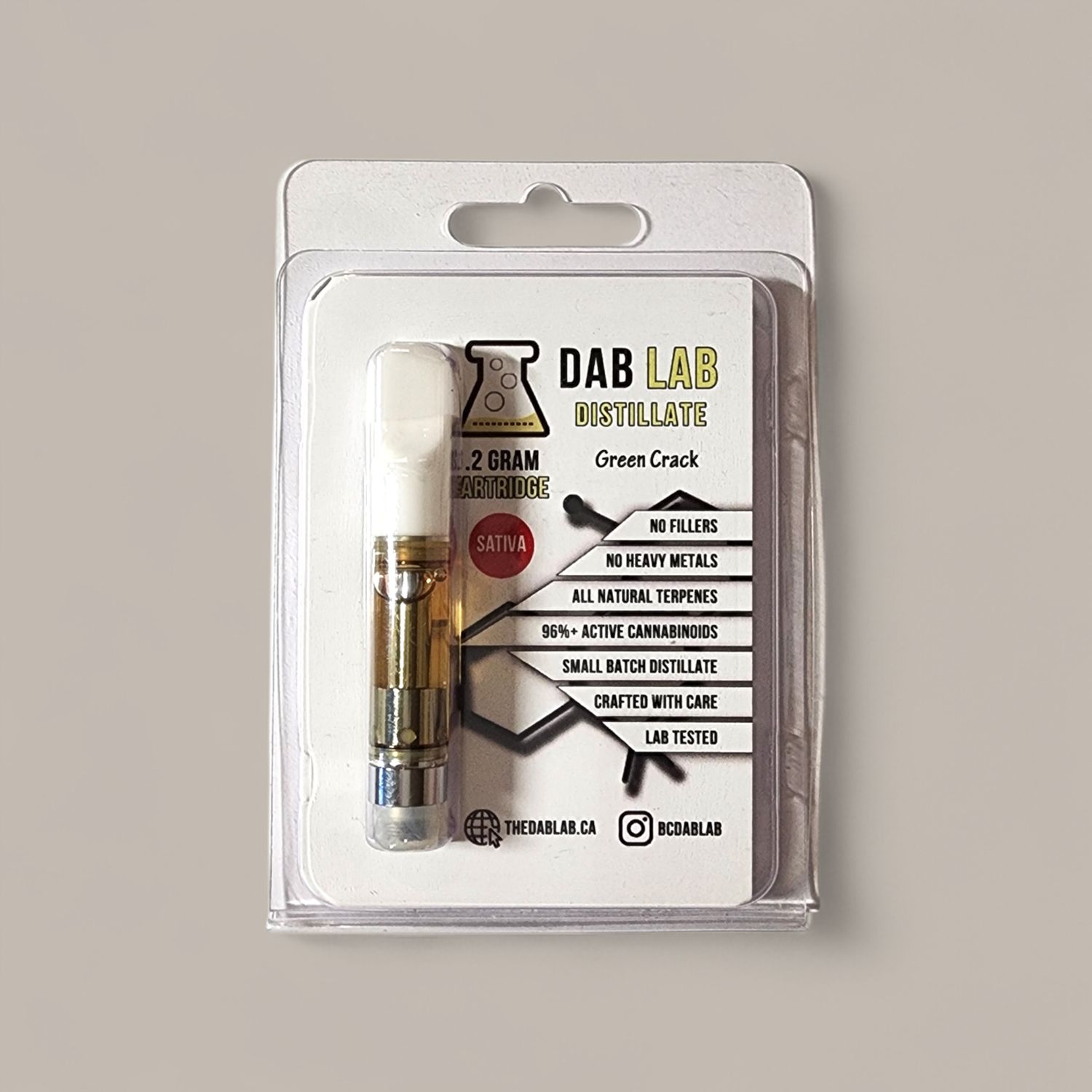 Dab Lab Distillate 1.2g Carts - Green Crack