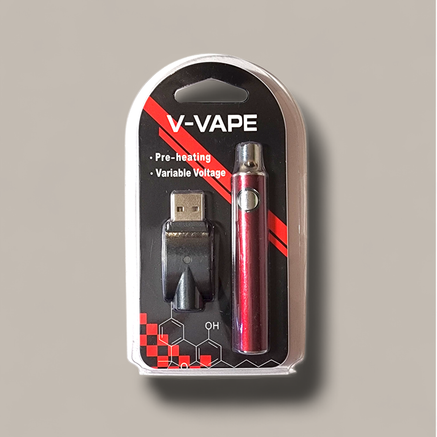 V-VAPE Battery, Colour: Red