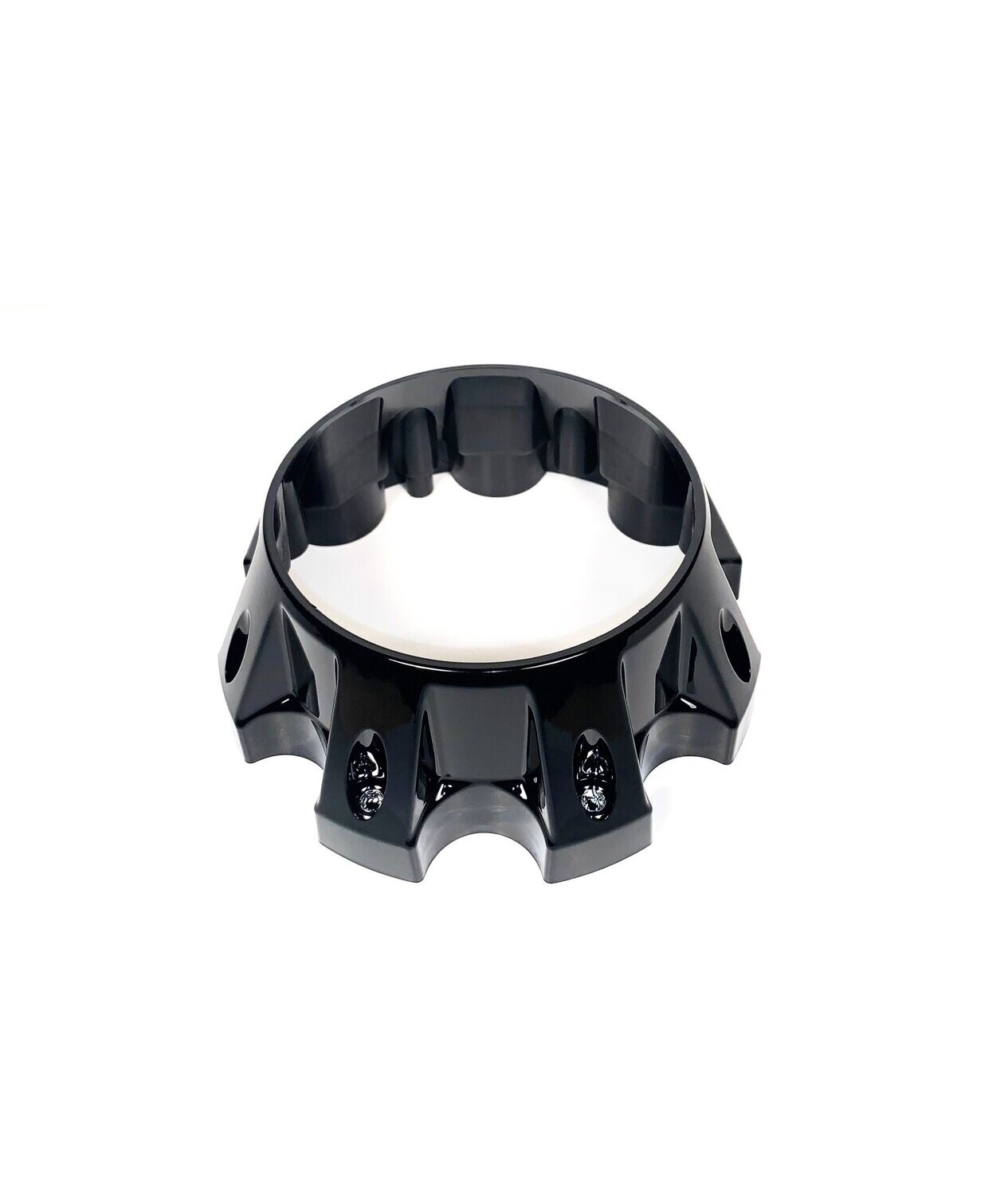 8 Lug Gloss Black Finish Open Cap (Base Only)