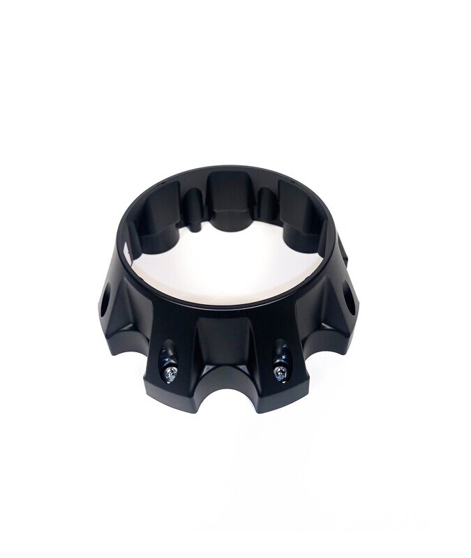 8 Lug Satin Black Finish Open Cap (Base Only)