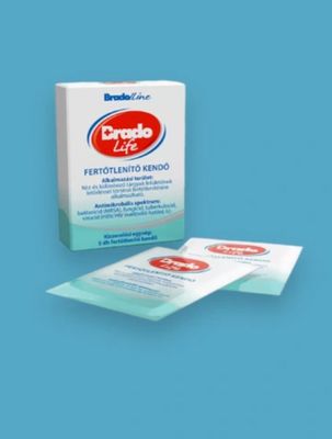 Bradolife fertőtlenítő kendő 5db