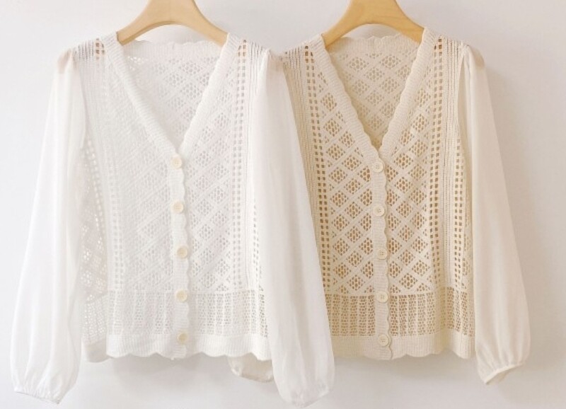 Chaqueta guipur