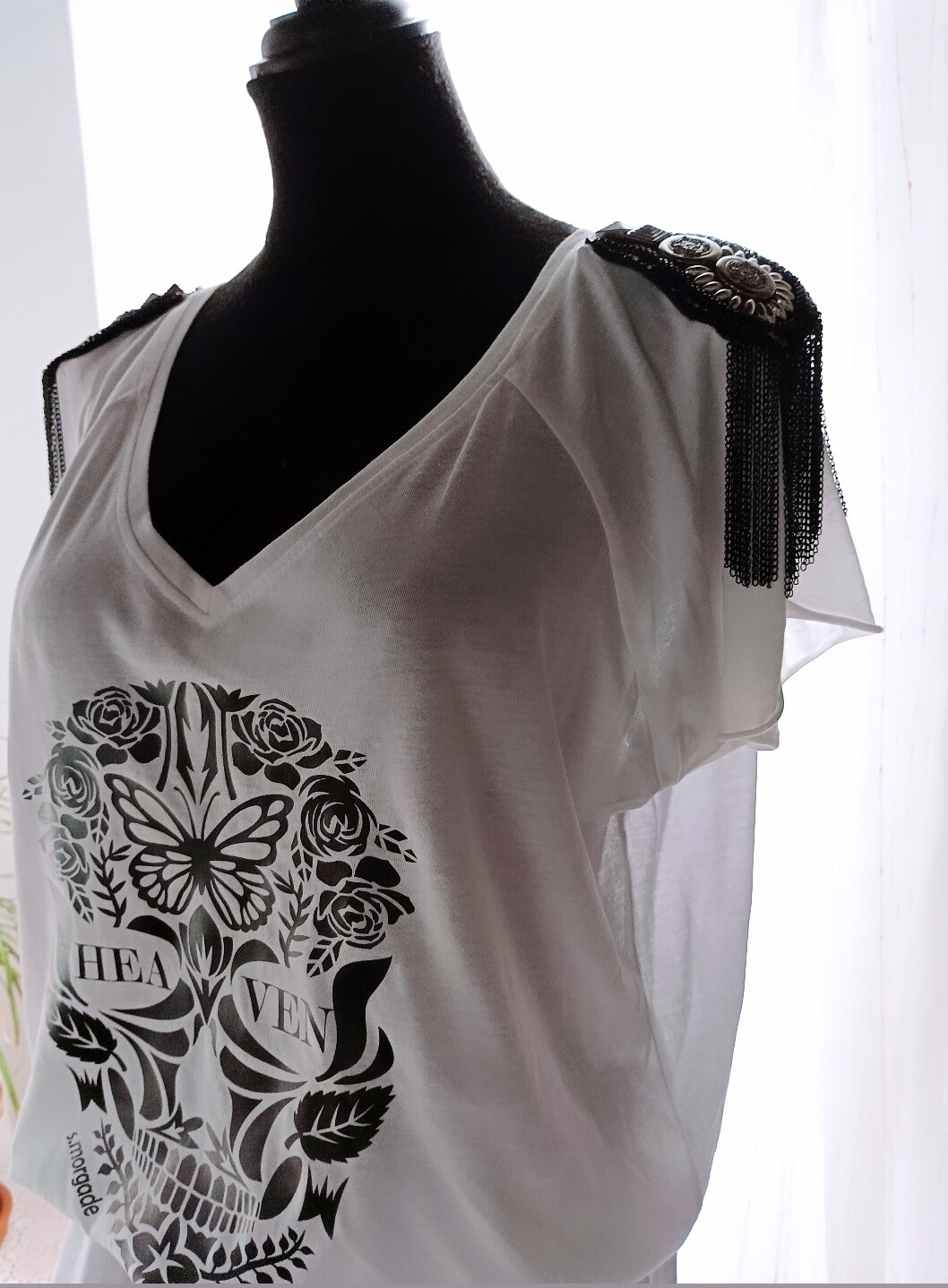 Camiseta Heaven Strass Blanca