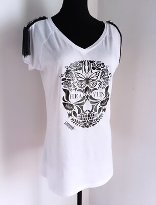 Camiseta Heaven Strass Blanca