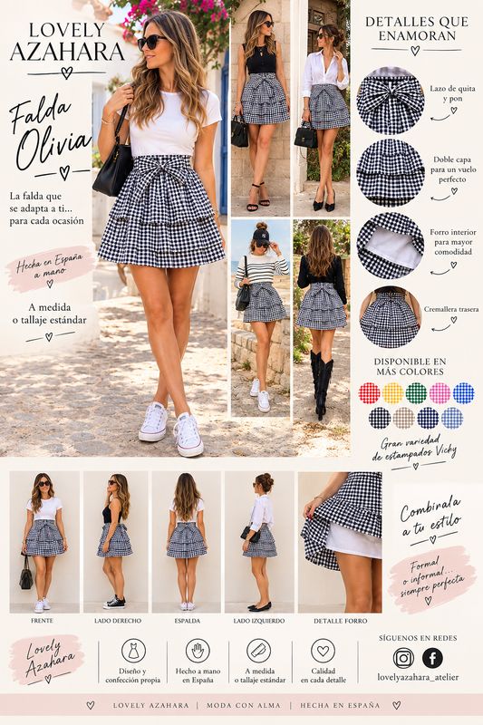 Falda Olivia Corto
