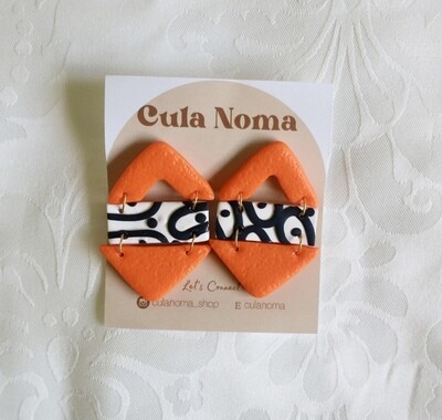 Orange &amp; Mono Clay