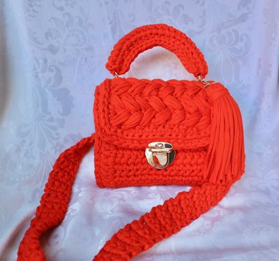 Orange Crochet Bag