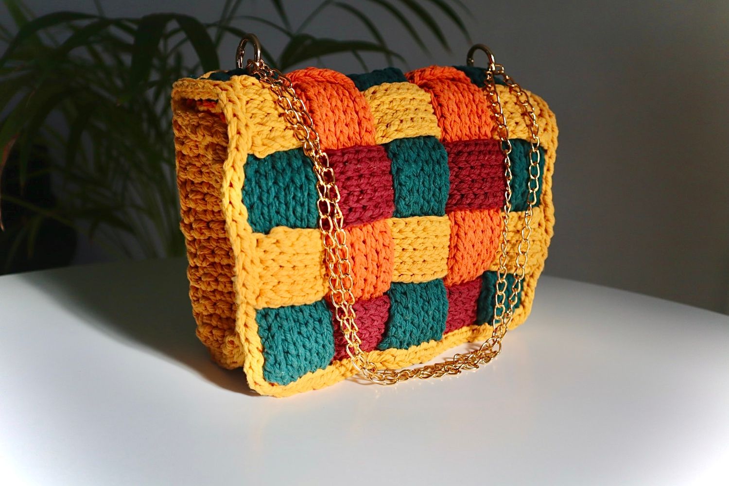Tropical Crochet Bag