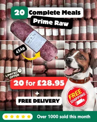 🎁 20 Raw Rolls + Free Treats – Delivered FREE &amp; Frozen Fresh” High-protein | Grain-free | Dog-approved | Limited FB Offer
