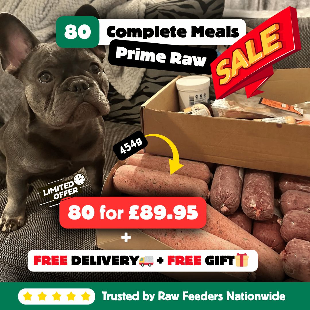 🎁 80 Raw Rolls + Free Treats – Delivered FREE &amp; Frozen Fresh” High-protein | Grain-free | Dog-approved | Limited FB Offer