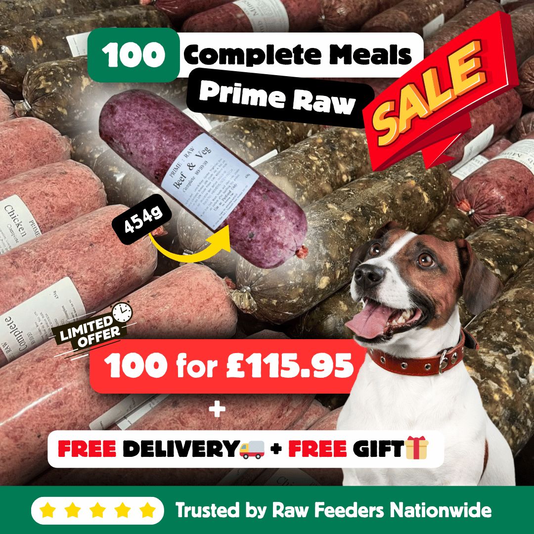 🎁 100 Raw Rolls + Free Treats – Delivered FREE &amp; Frozen Fresh” High-protein | Grain-free | Dog-approved | Limited FB Offer