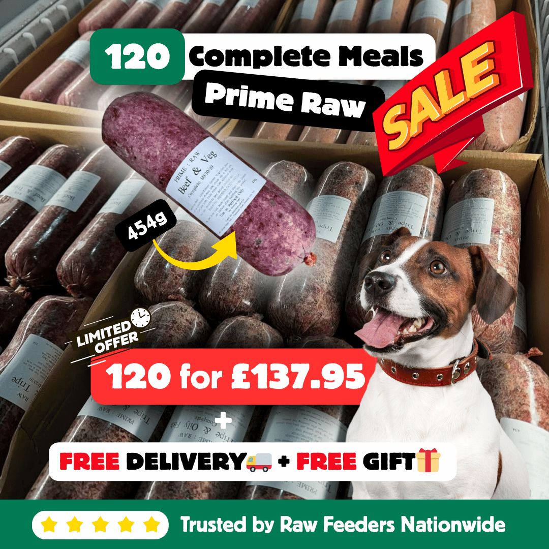 🎁 120 Raw Rolls + Free Treats – Delivered FREE &amp; Frozen Fresh” High-protein | Grain-free | Dog-approved | Limited FB Offer