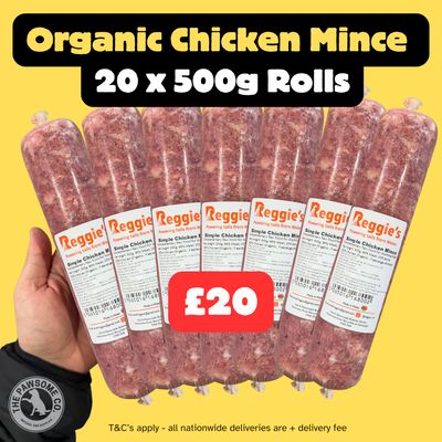 20 x 500g Rolls - Organic Chicken (10kg)