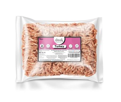 Drool Freeflow Mince - Turkey 1kg (re-sealable Bag)