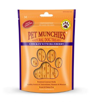 Pet Munchies - Chicken &amp; Blueberry Sticks
