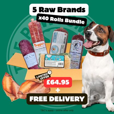 🎁 5 Brand Raw Bundle: 40 Rolls + FREE Pig Ears — Free Next-Day Delivery - Up-size or Downsize!