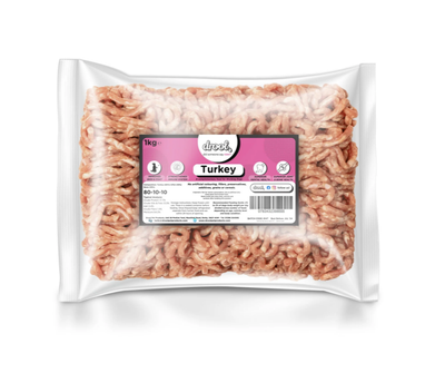 Drool Freeflow Mince - Turkey 1kg (re-sealable Bag)