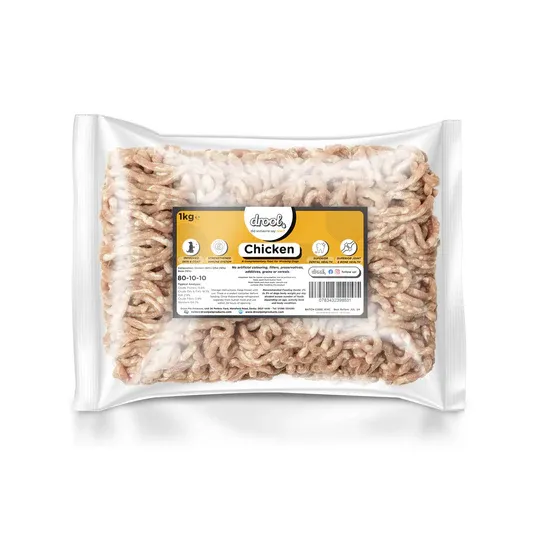 Drool Freeflow Mince - Chicken 1kg (re-sealable Bag)