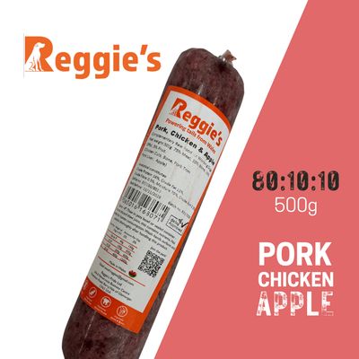 Pork, Chicken &amp; Apple (500g) - Reggies Raw