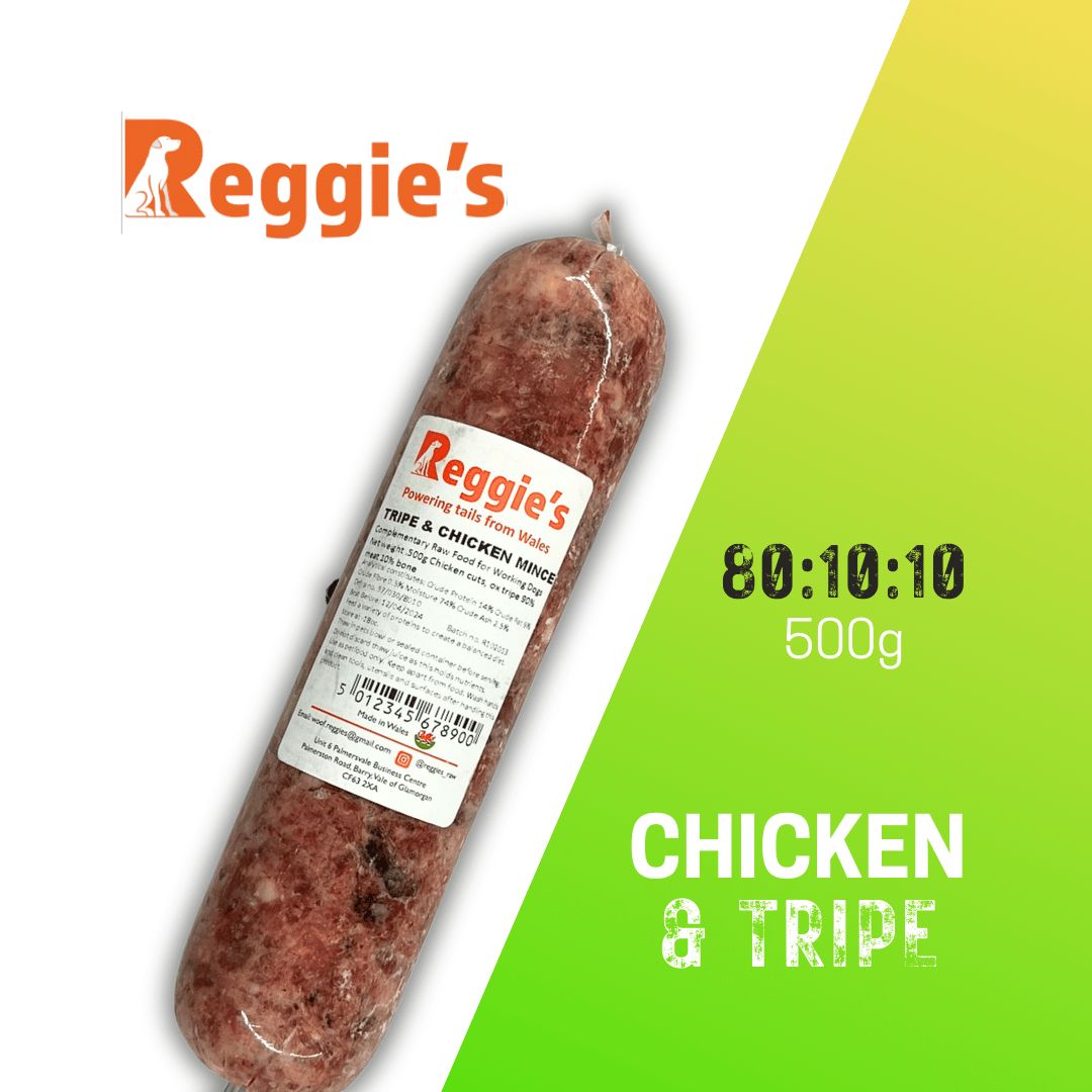 Chicken &amp; Tripe (500g) - Reggies Raw