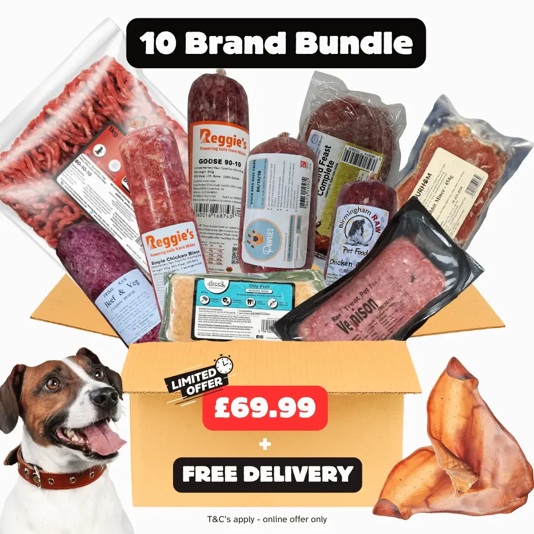 🎁 10 Brand Raw Bundle + FREE Pig Ears + Free Next-Day Delivery - Up-size or Downsize!