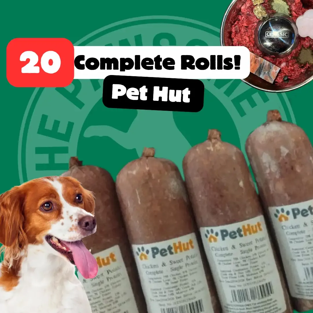 Pet Hut Mixed 20 Box (20 x 454g Rolls) | Raw Dog Food