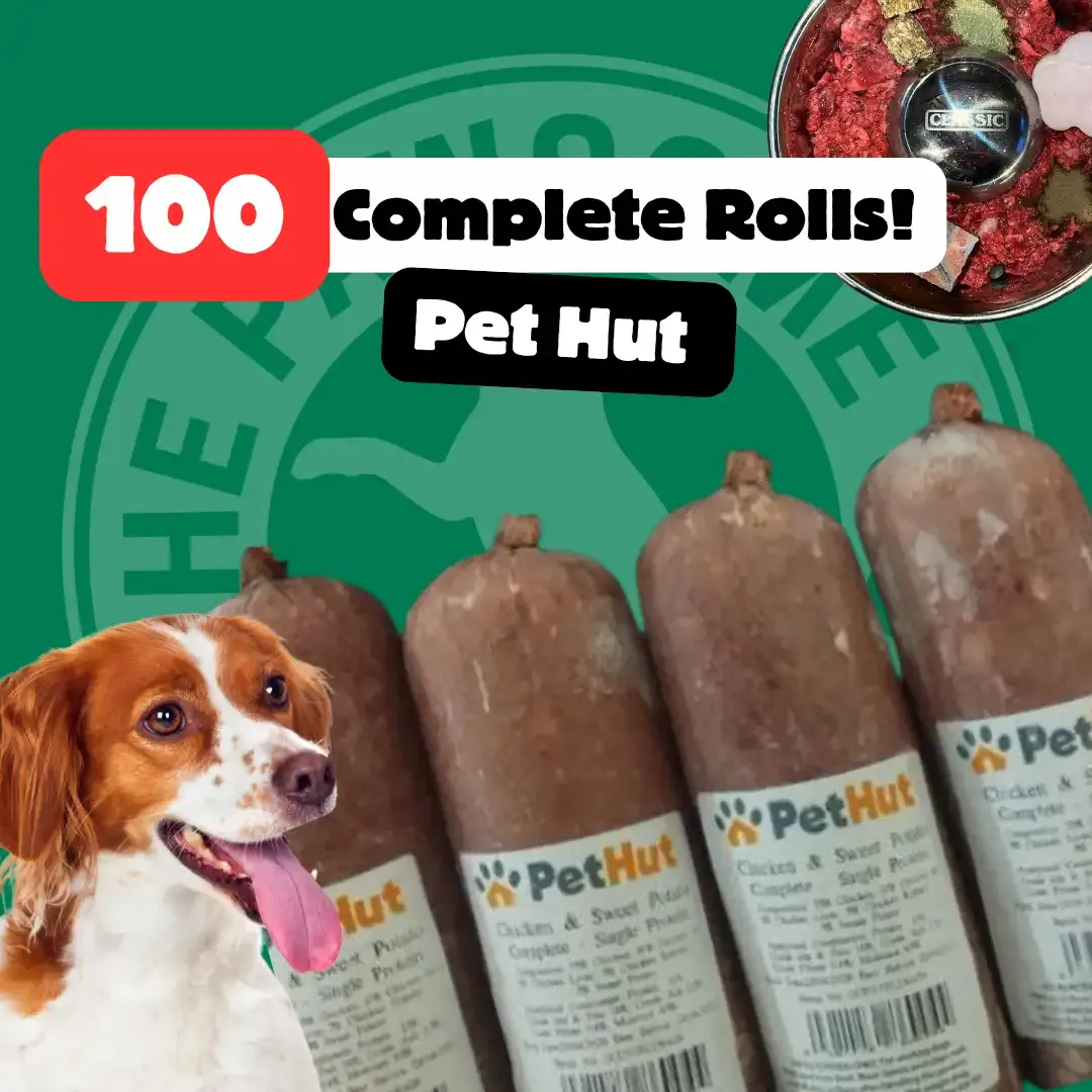 Pet Hut Mixed 100 Box (100 x 454g Rolls) | Raw Dog Food
